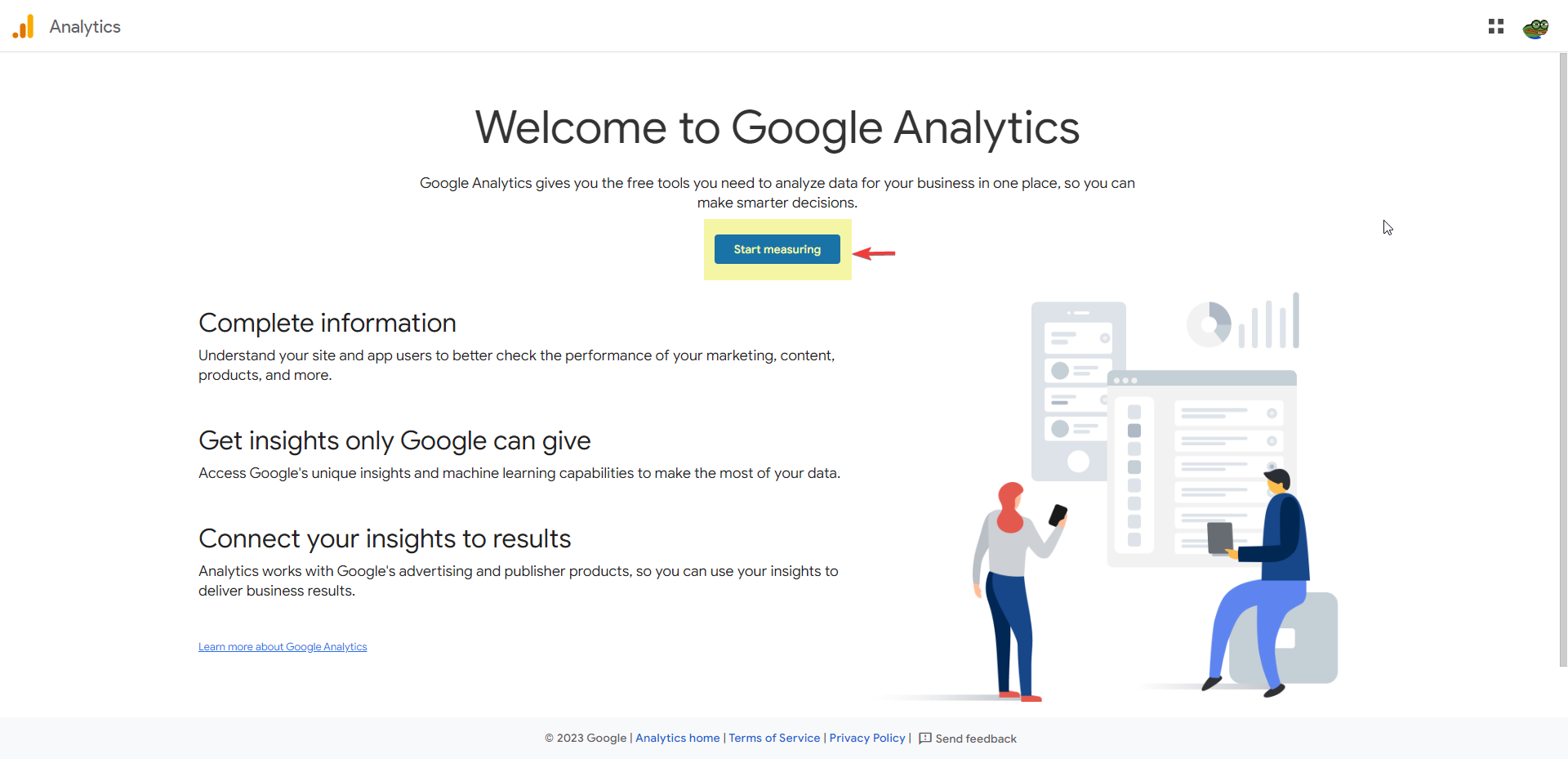 Google analytics pajungimas žingsnis 1